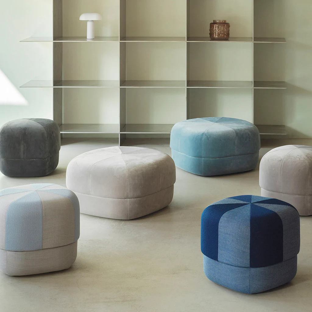 Normann Copenhagen Circus Pouf Large Beige Velour - Image 3