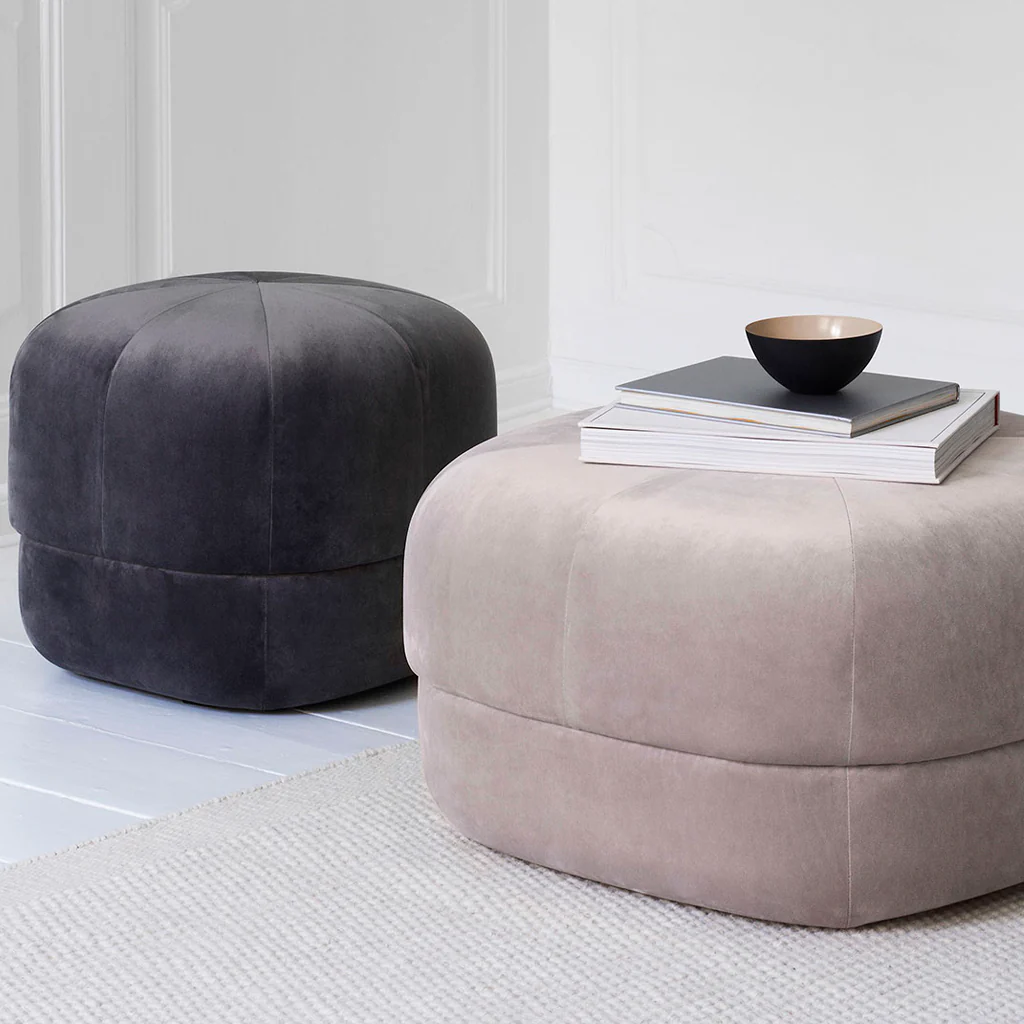 Normann Copenhagen Circus Pouf Large Beige Velour - Image 4