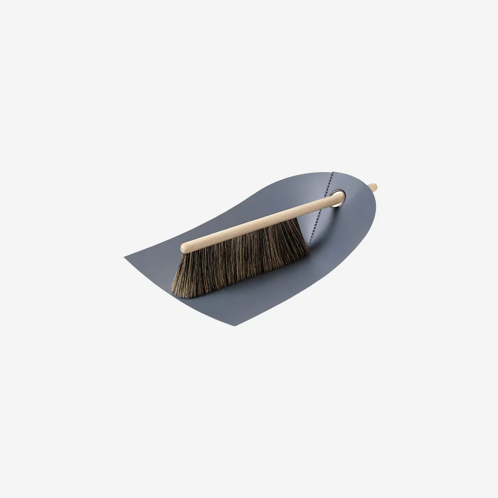 Normann Copenhagen Dustpan + Broom Dark Grey
