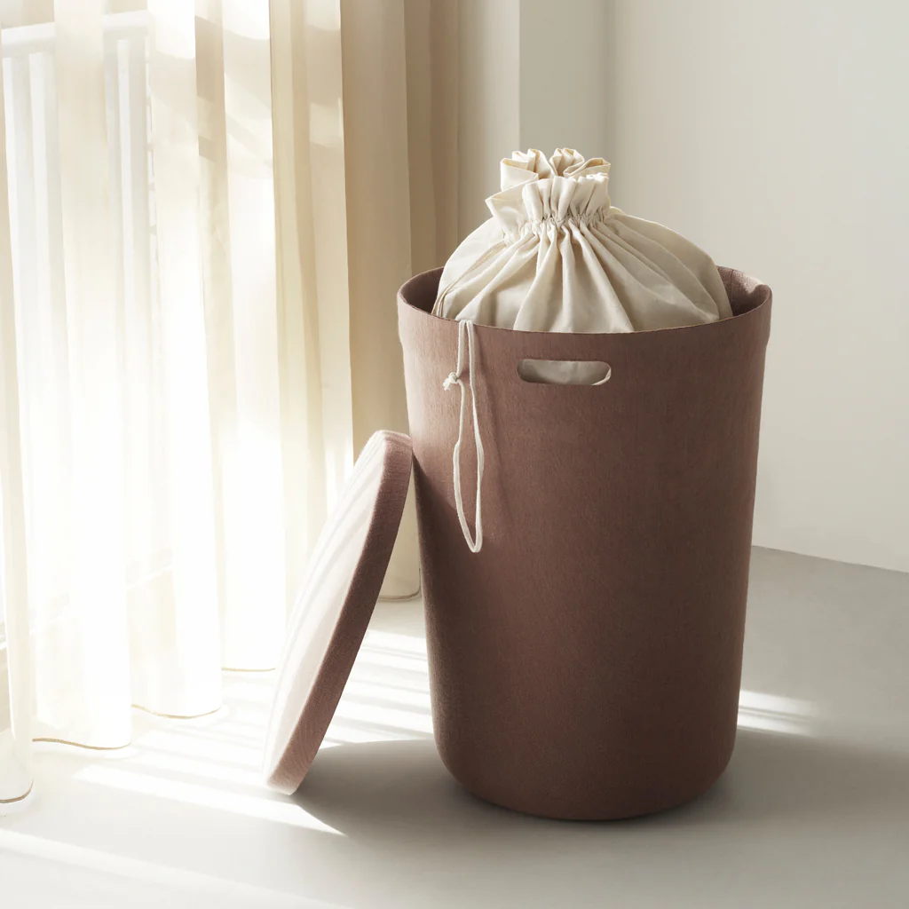 Normann Copenhagen Hide Laundry Basket Brown - Image 4