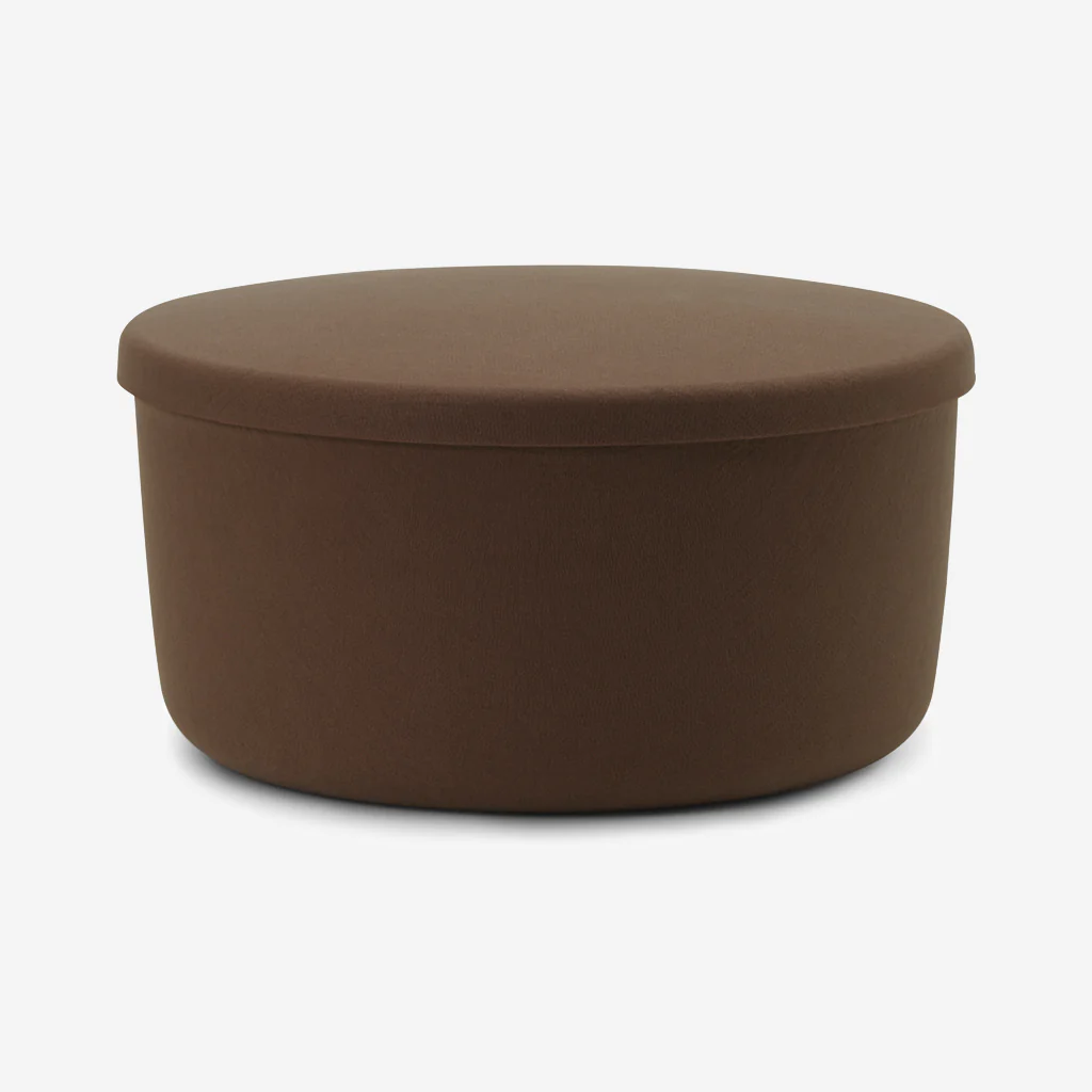 Normann Copenhagen Hide Storage Pouf Brown Large - Image 4