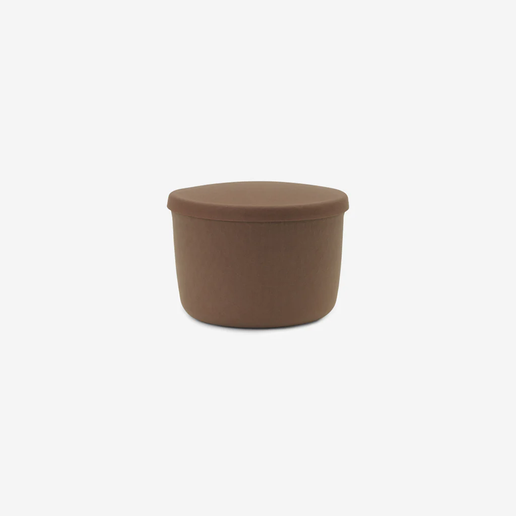 Normann Copenhagen Hide Storage Pouf Brown Small