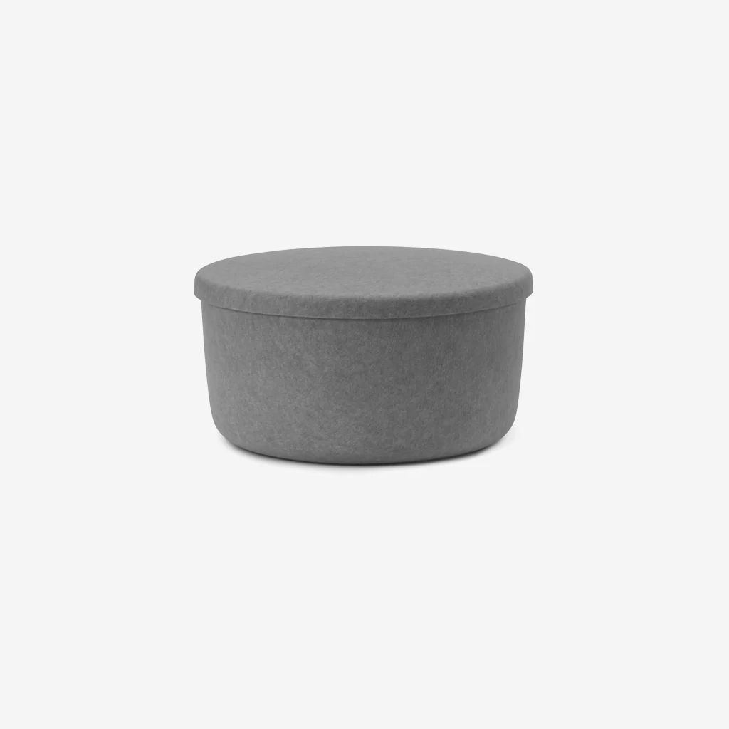 Normann Copenhagen Hide Storage Pouf Grey Large