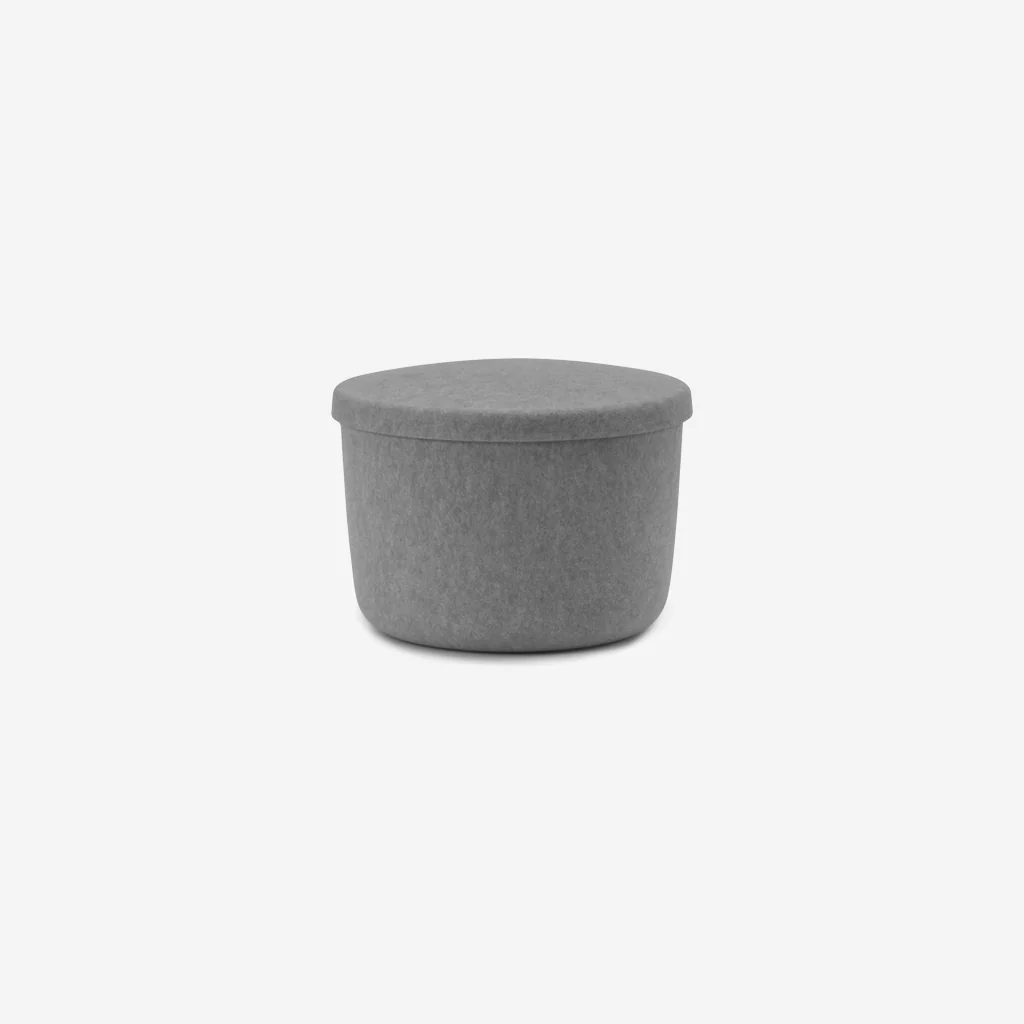 Normann Copenhagen Hide Storage Pouf Grey Small