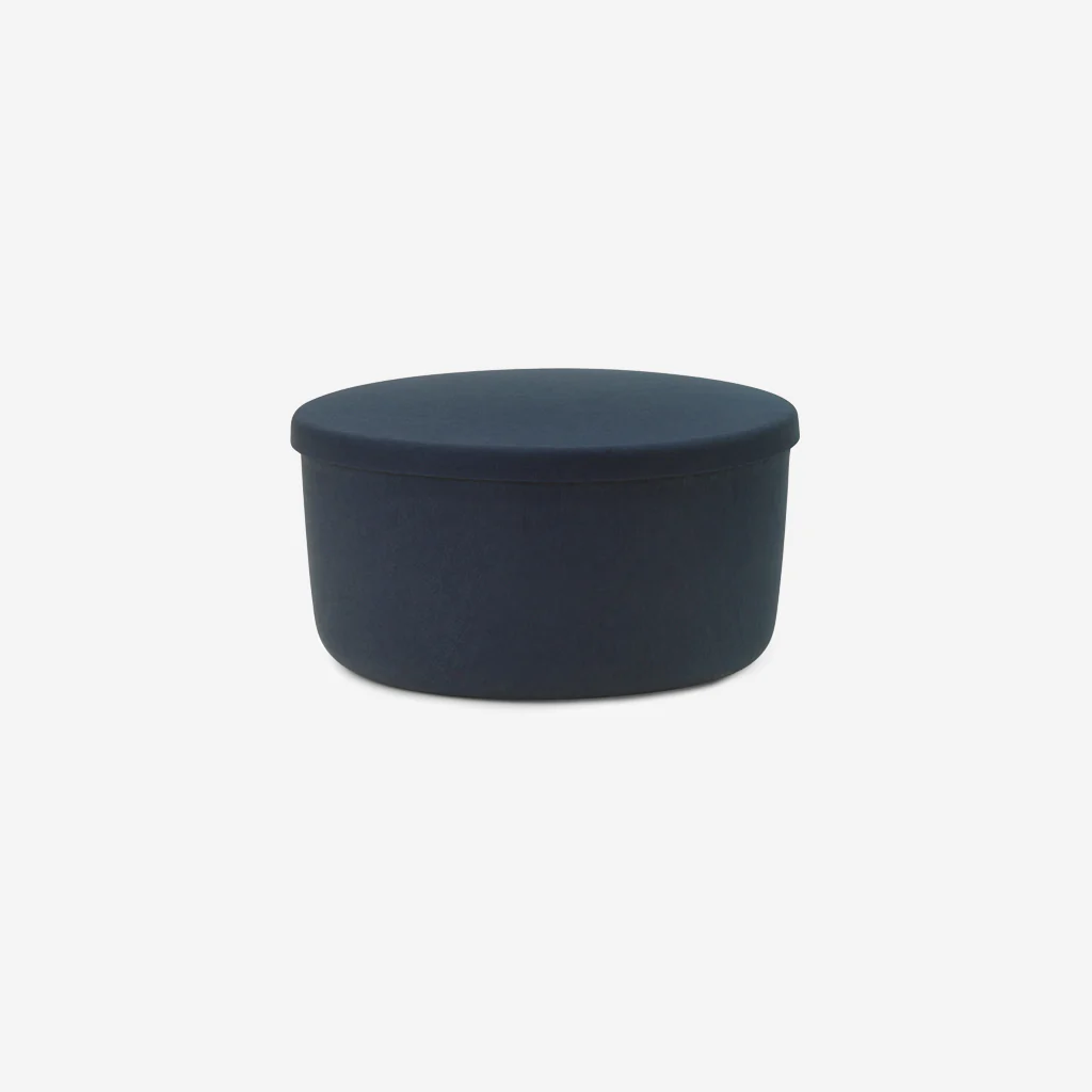 Normann Copenhagen Hide Storage Pouf Steel Blue Large