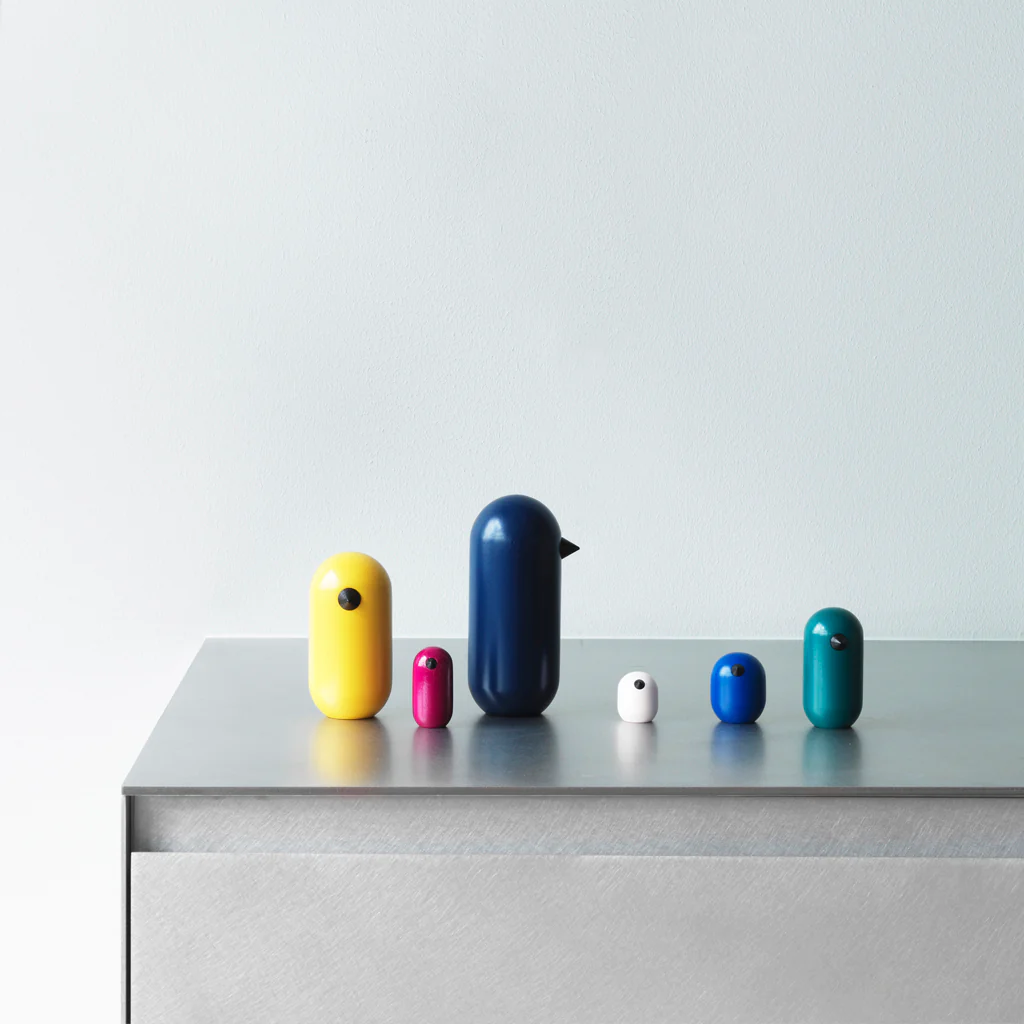 Normann Copenhagen Little Bird Coloured Ink Blue 4.5cm - Image 3