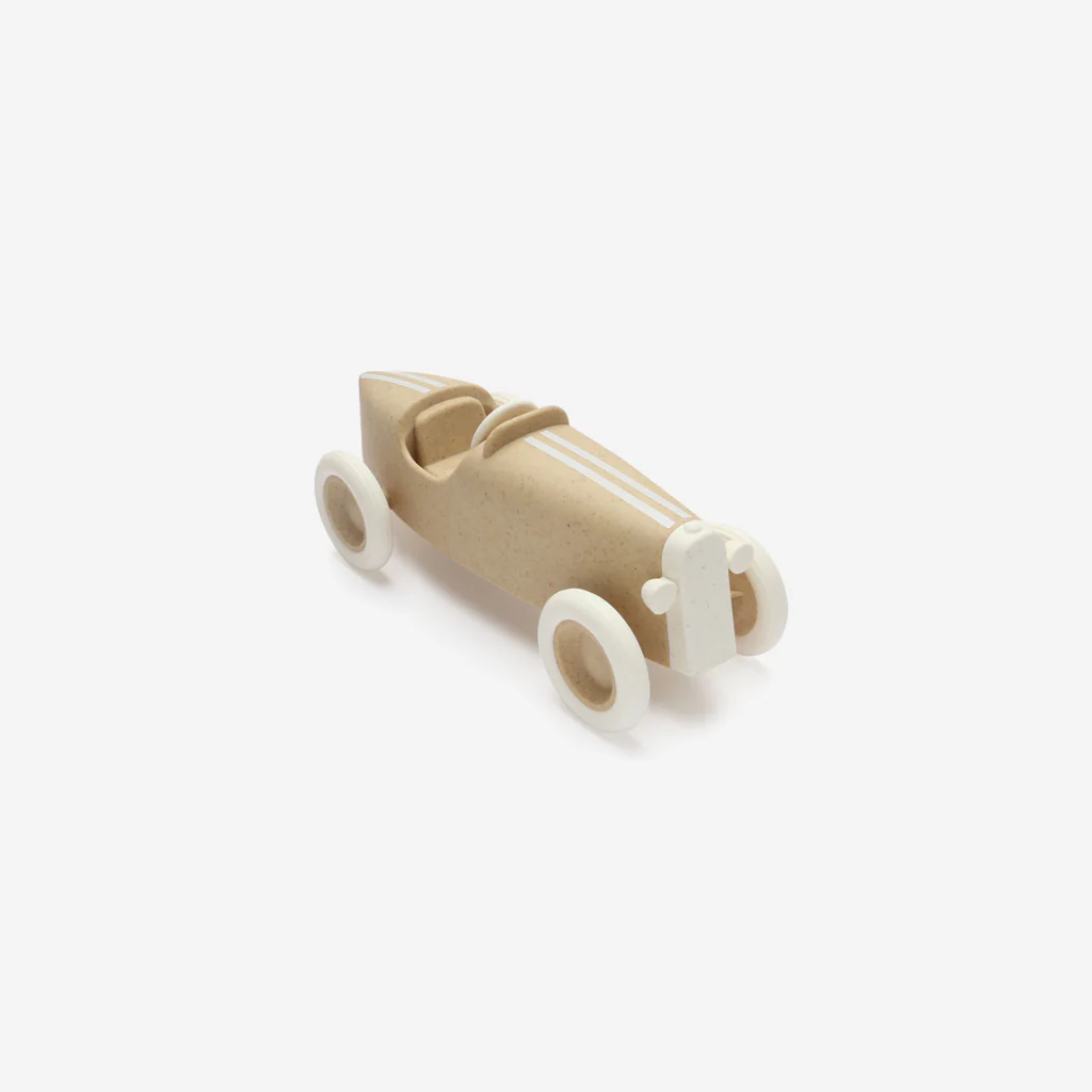Ooh Noo Wooden Grand Prix Racing Car Light Brown