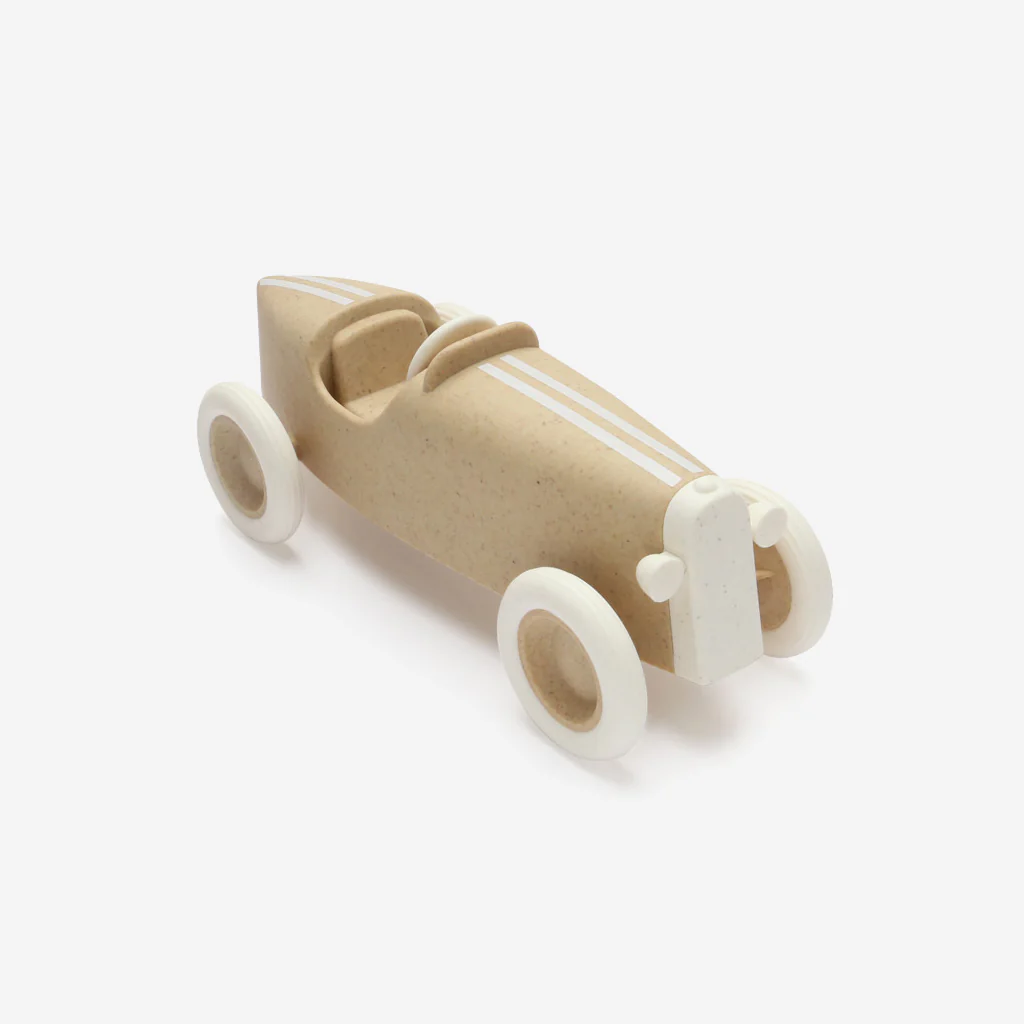 Ooh Noo Wooden Grand Prix Racing Car Light Brown - Image 7