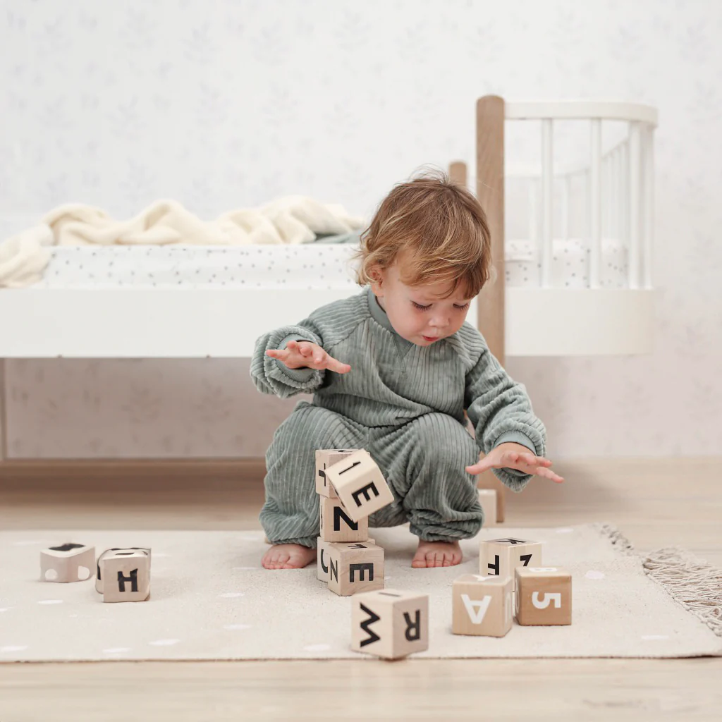 Ooh Noo Wooden Alphabet Blocks Black - Image 2