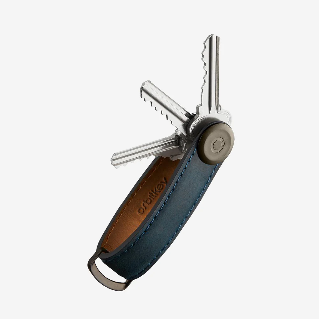 Orbitkey Key Organiser Crazy Horse Leather Marine Blue - Image 4
