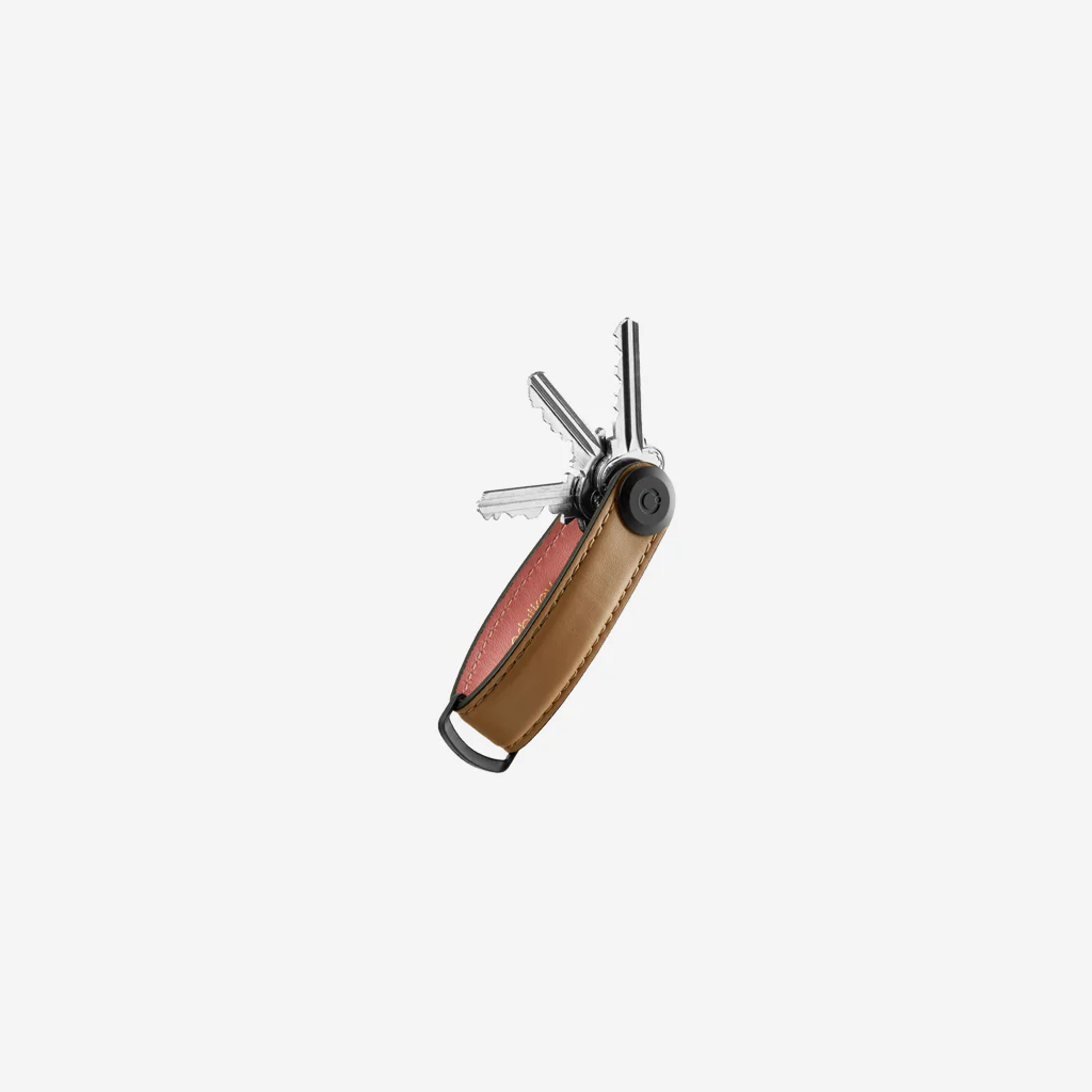 Orbitkey Key Organiser Leather Cocoa Rose