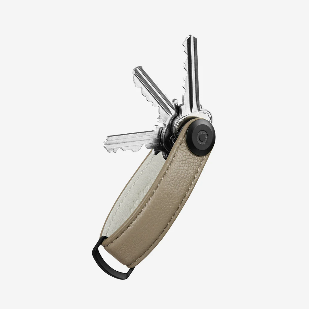 Orbitkey Key Organiser Pebbled Leather Ecru - Image 2