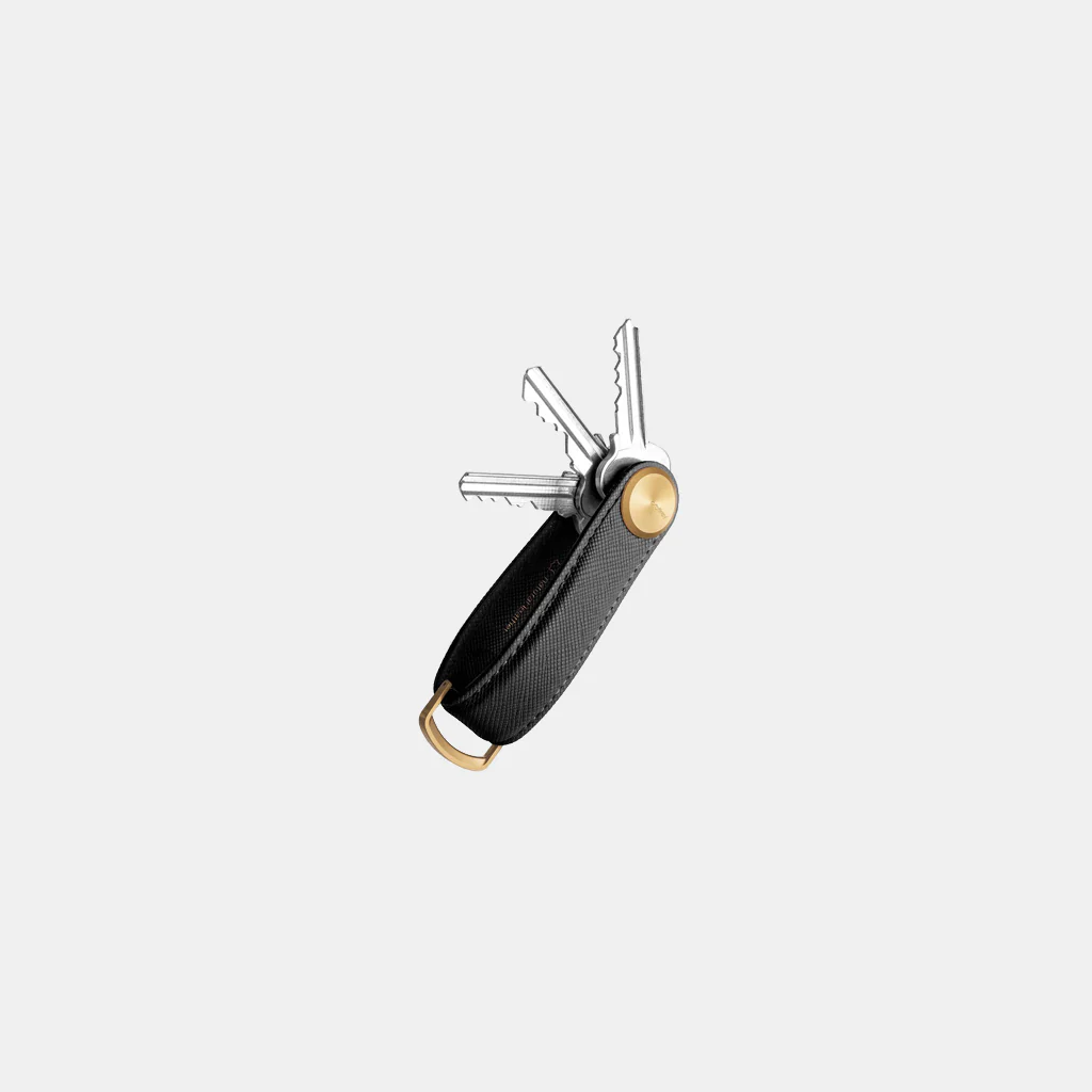 Orbitkey Key Organiser Pro Leather Saffiano Licorice Black