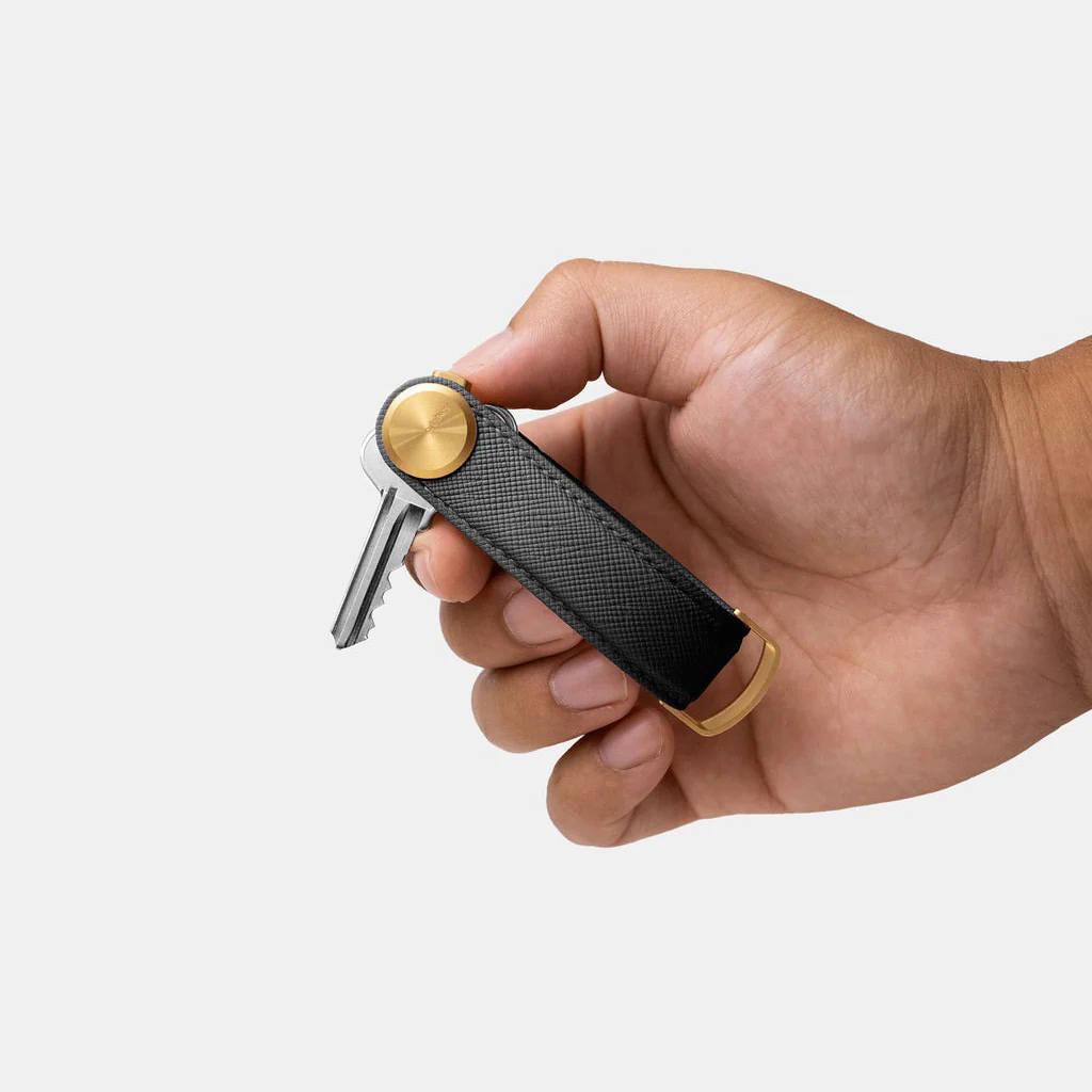 Orbitkey Key Organiser Pro Leather Saffiano Licorice Black - Image 2
