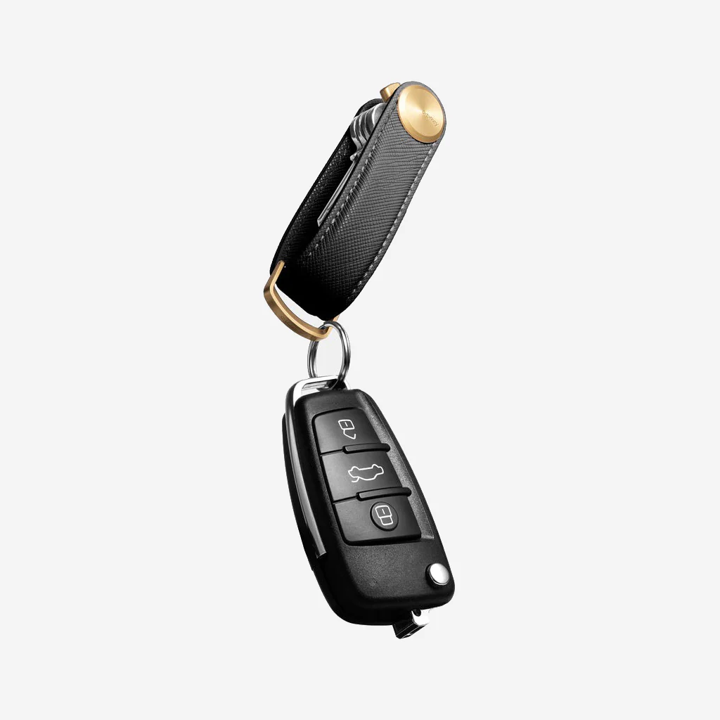 Orbitkey Key Organiser Pro Leather Saffiano Licorice Black - Image 3