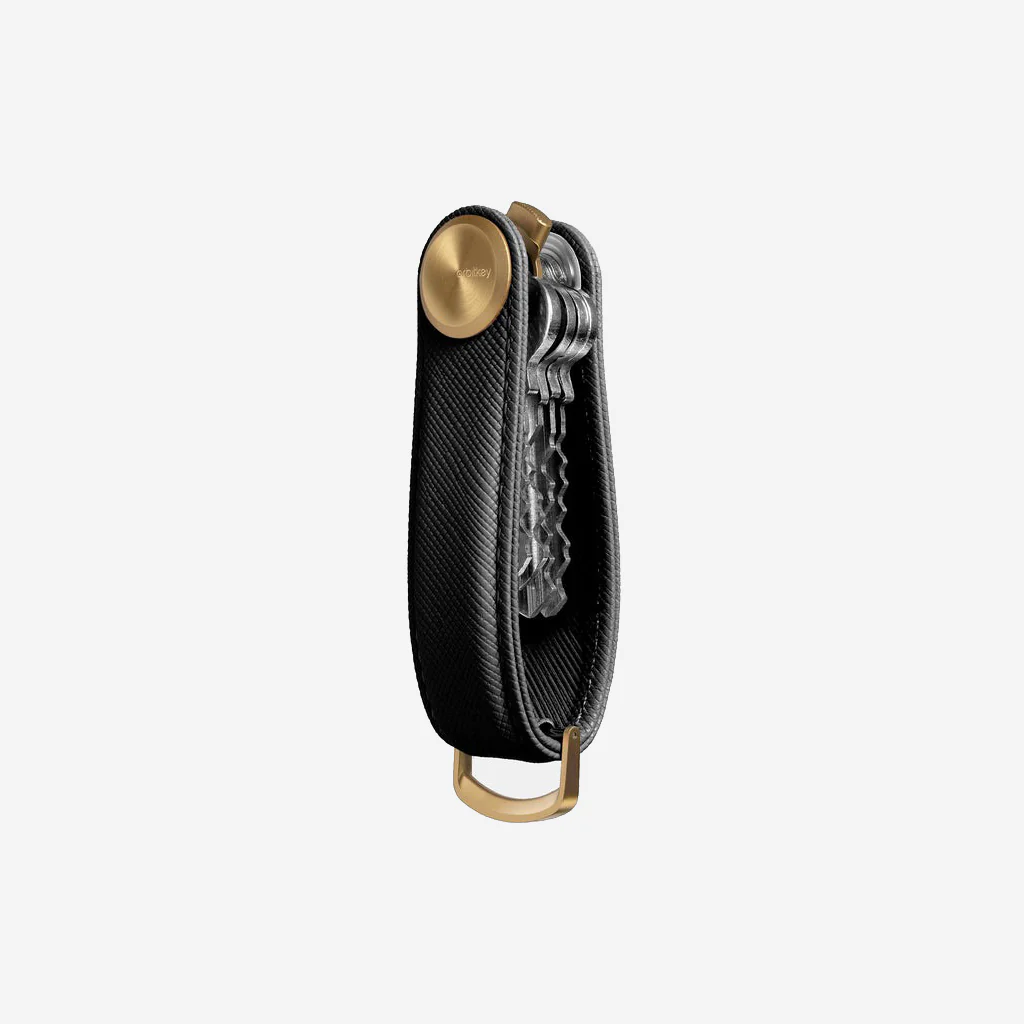 Orbitkey Key Organiser Pro Leather Saffiano Licorice Black - Image 5