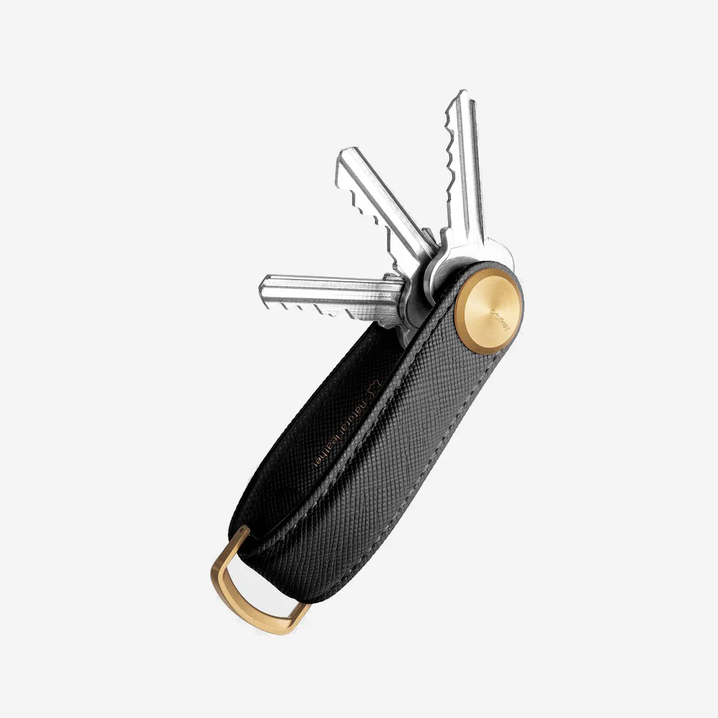 Orbitkey Key Organiser Pro Leather Saffiano Licorice Black - Image 8