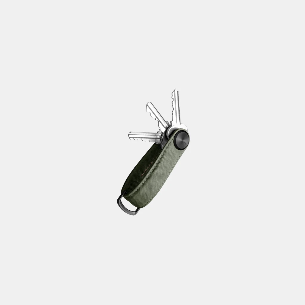 Orbitkey Key Organiser Pro Leather Saffiano Olive Green