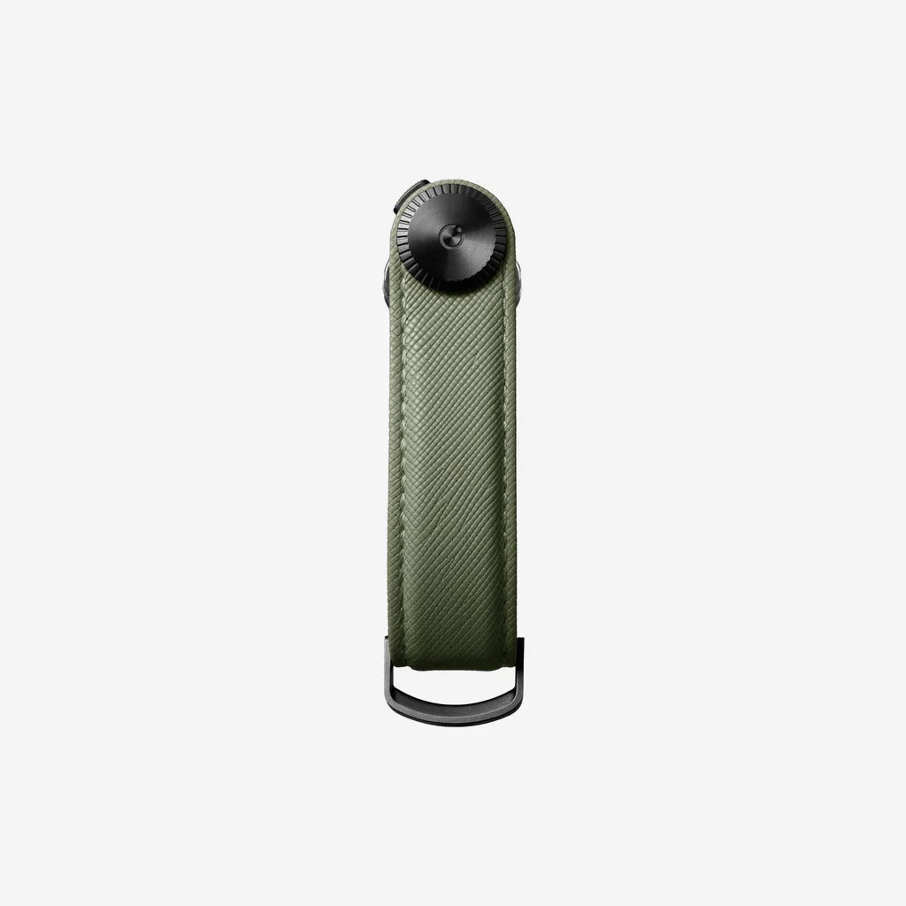 Orbitkey Key Organiser Pro Leather Saffiano Olive Green - Image 4