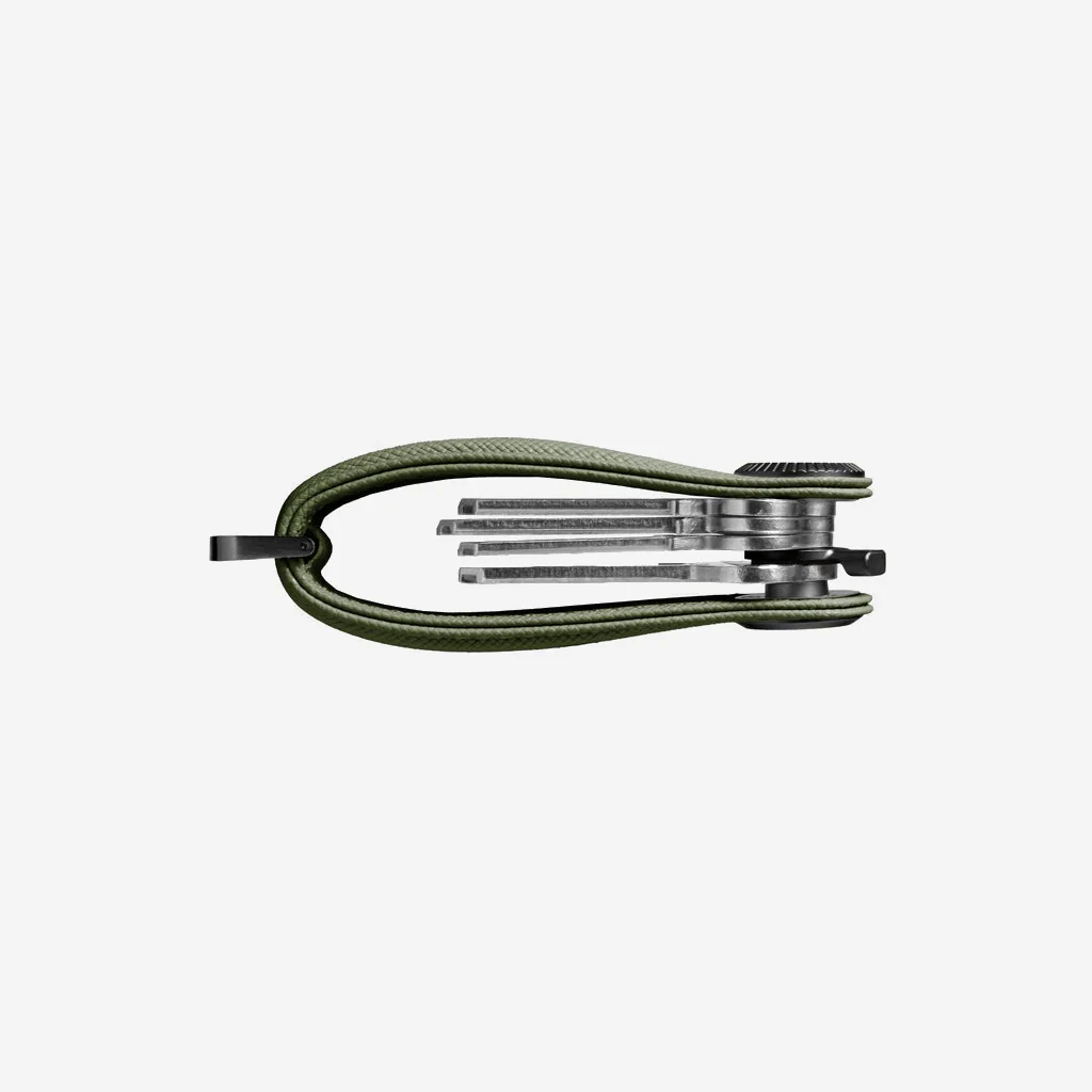 Orbitkey Key Organiser Pro Leather Saffiano Olive Green - Image 5