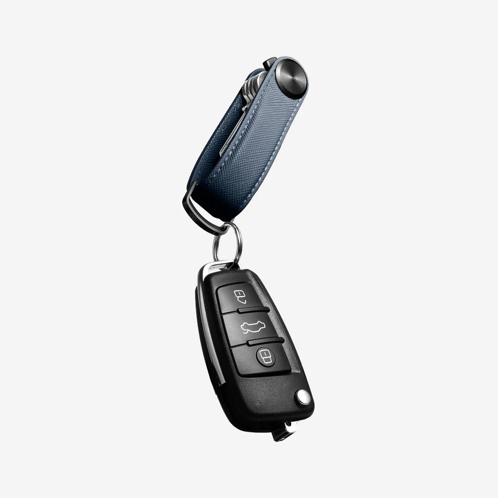 Orbitkey Key Organiser Pro Leather Saffiano Oxford Navy - Image 3