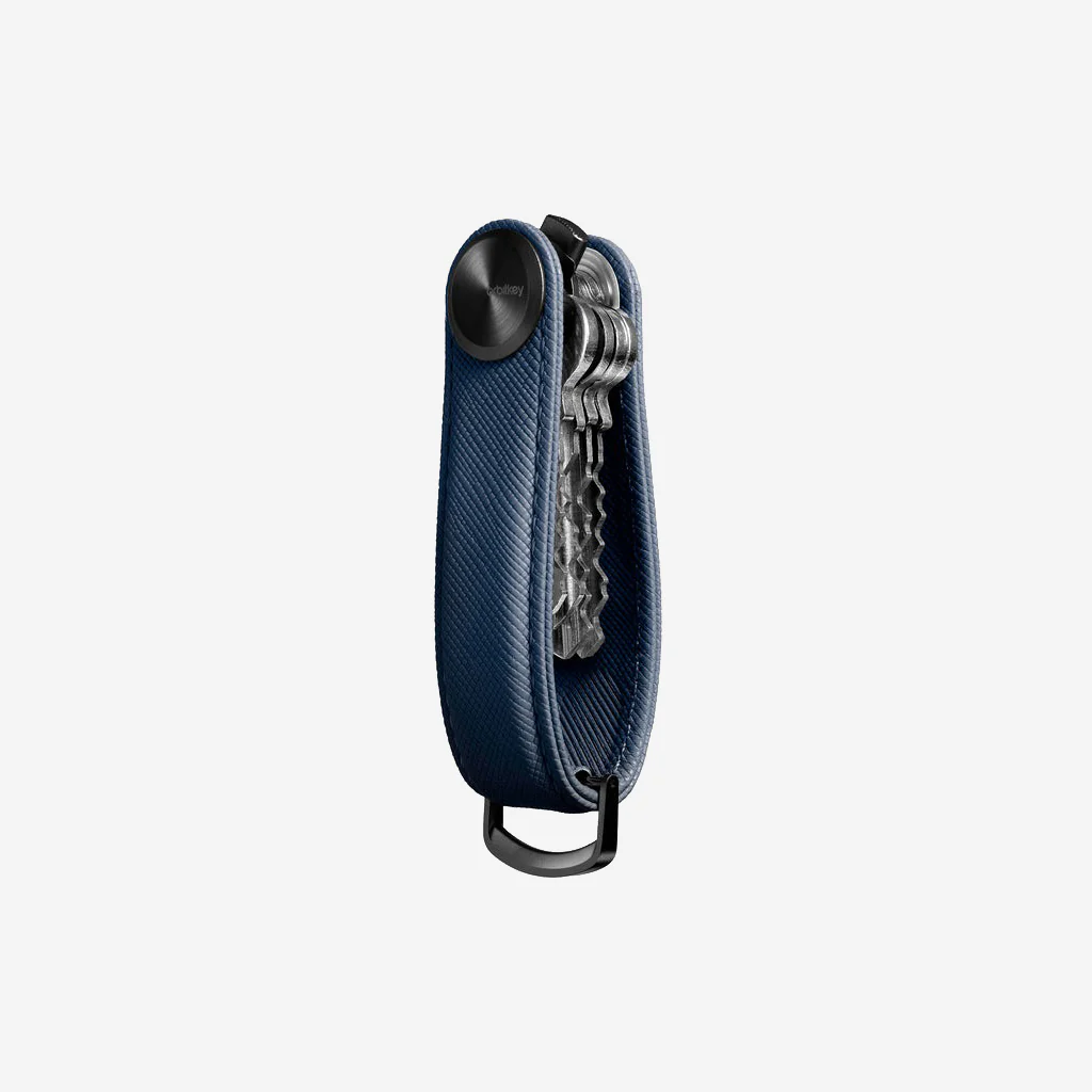Orbitkey Key Organiser Pro Leather Saffiano Oxford Navy - Image 5
