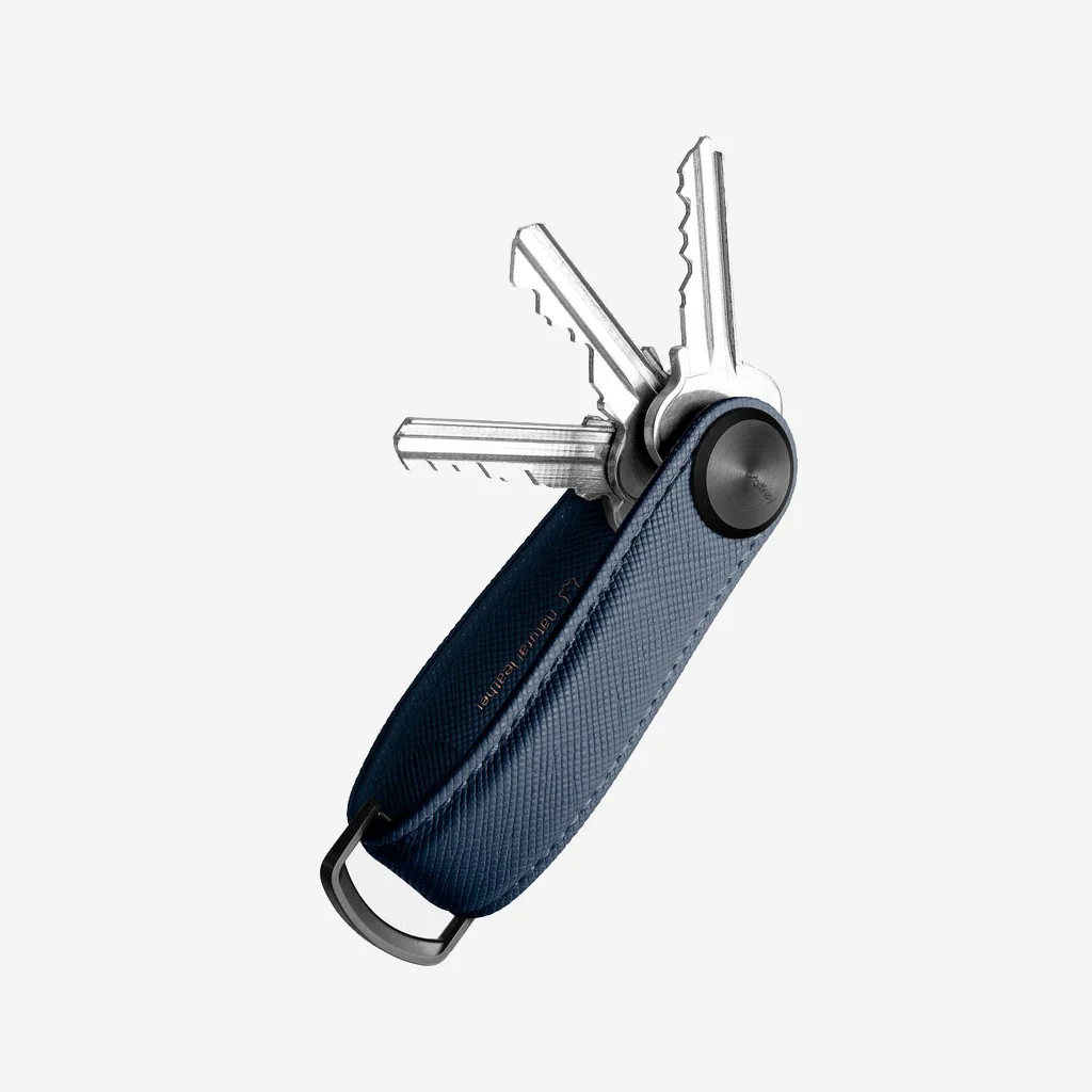 Orbitkey Key Organiser Pro Leather Saffiano Oxford Navy - Image 8