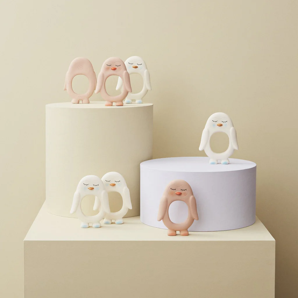 OYOY Living Baby Teether Penguin White - Image 5
