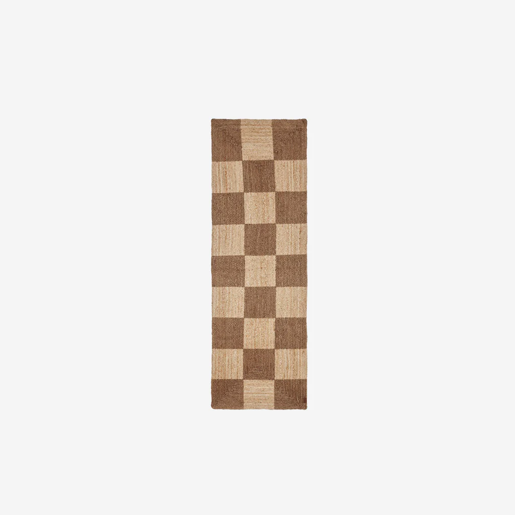 OYOY Living Chess Floor Runner Rug Jute