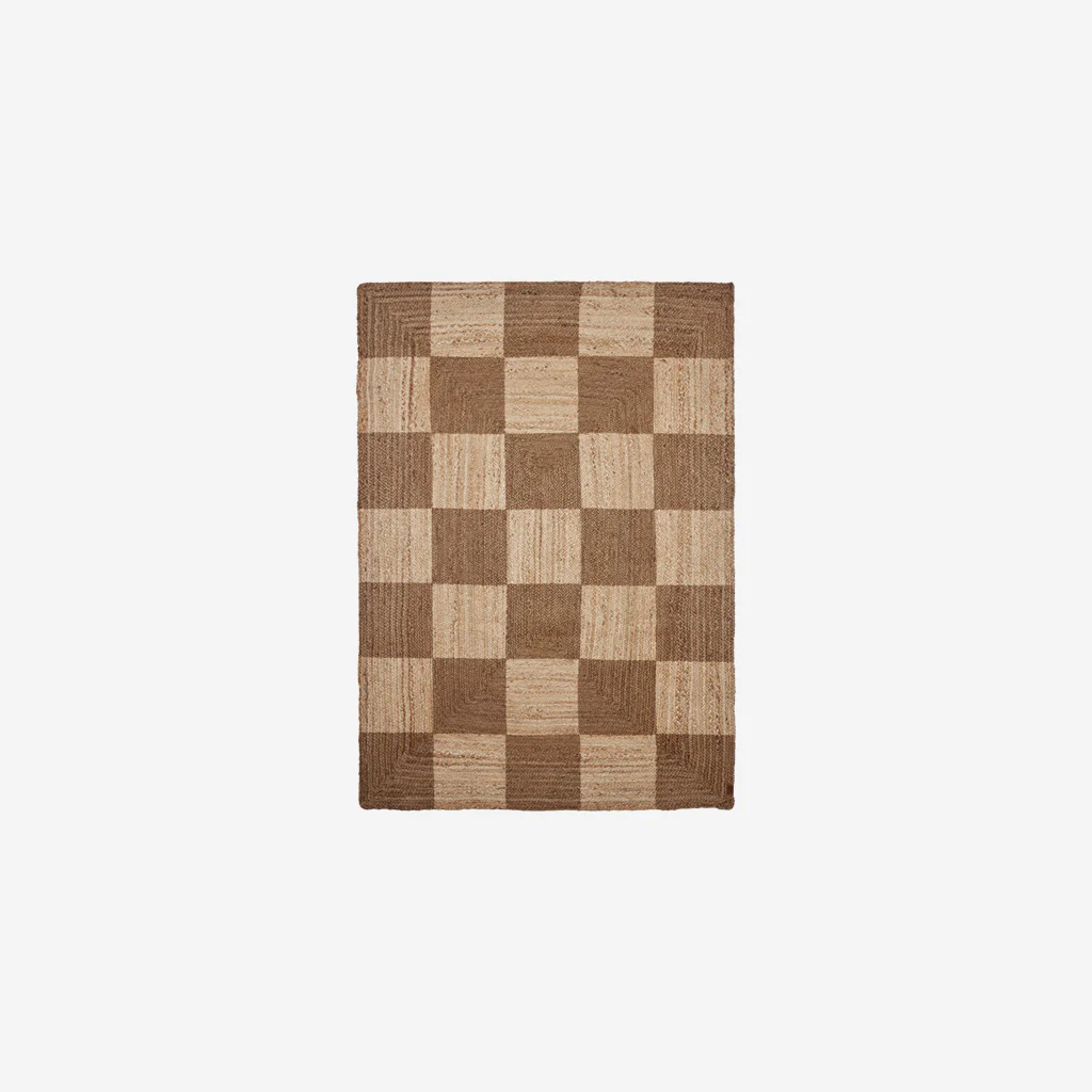 OYOY Living Chess Rug Large Jute