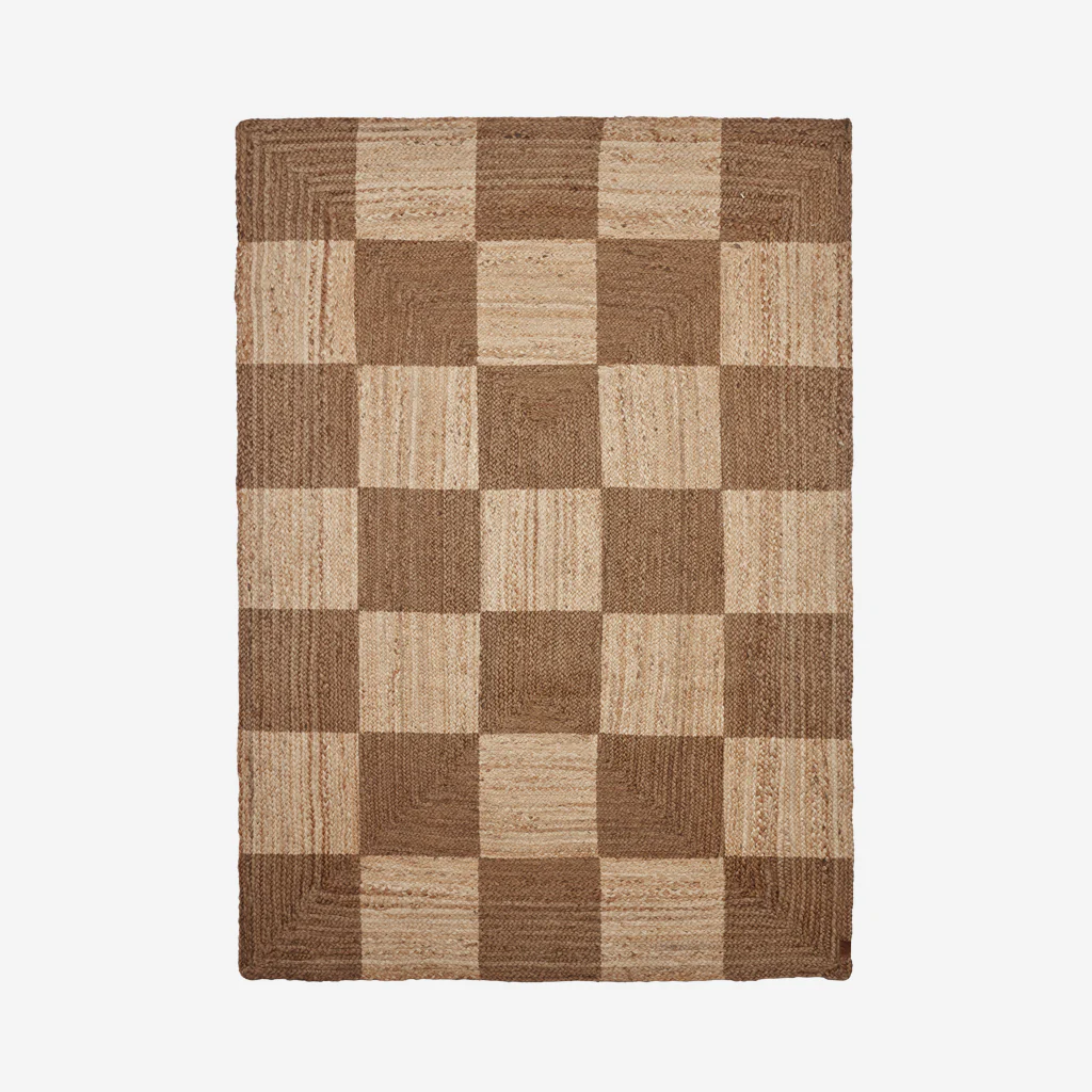 OYOY Living Chess Rug Large Jute - Image 3