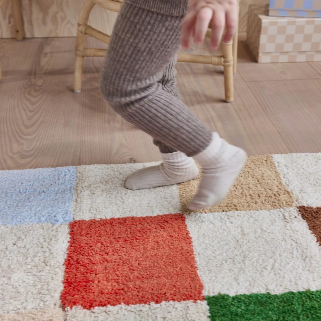 OYOY Living Chess Rug Large Multi - Image 3
