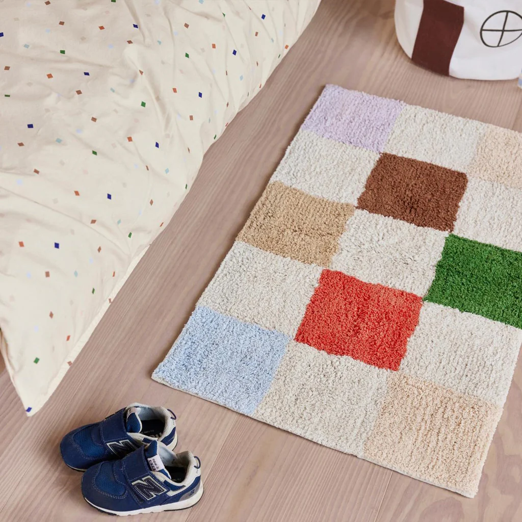 OYOY Living Chess Rug Small Multi - Image 3