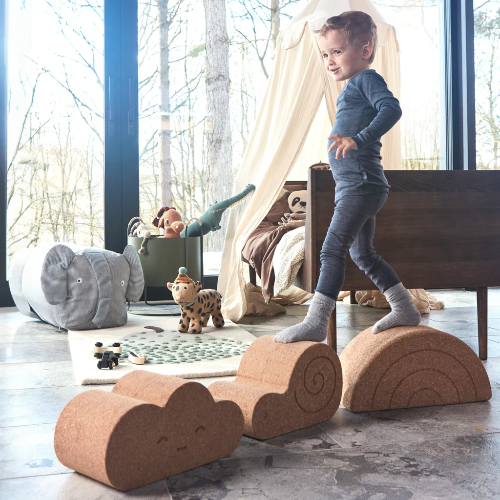 OYOY Living Cork Rainbow Balance Stool Seat - Image 2