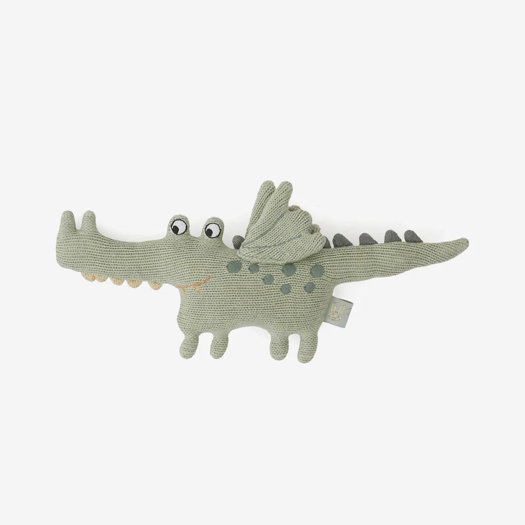 OYOY Living Darling Rattle Buddy Crocodile Green - Image 3