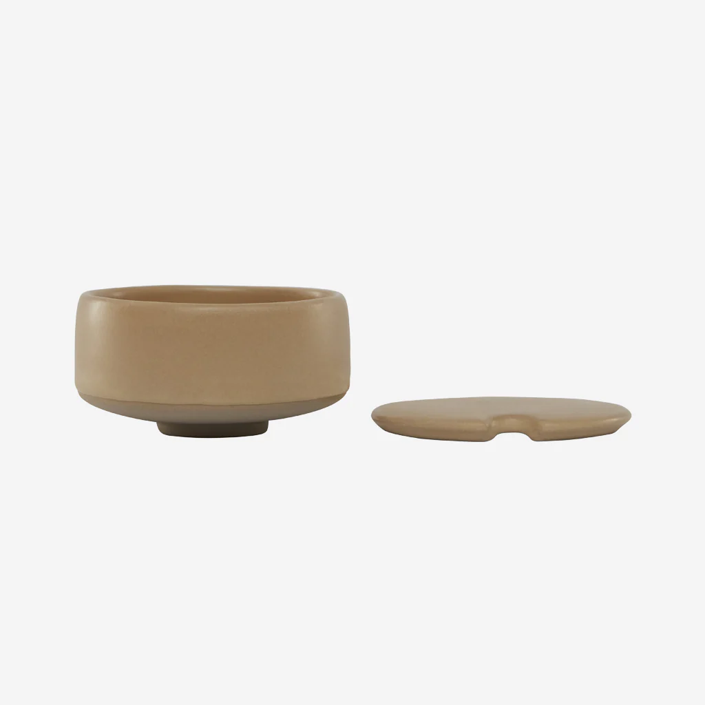 OYOY Living Hagi Ceramic Sugar Bowl Light Brown - Image 3