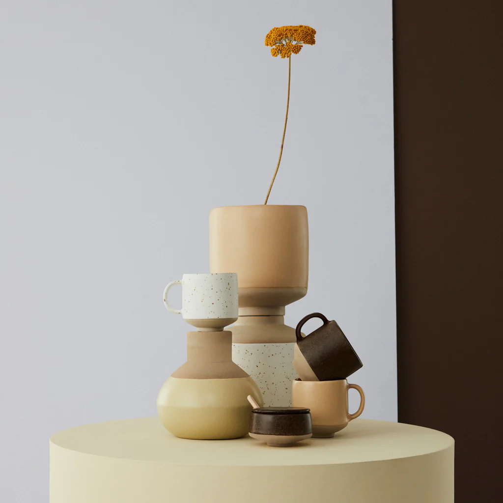 OYOY Living Hagi Ceramic Sugar Bowl Light Brown - Image 5