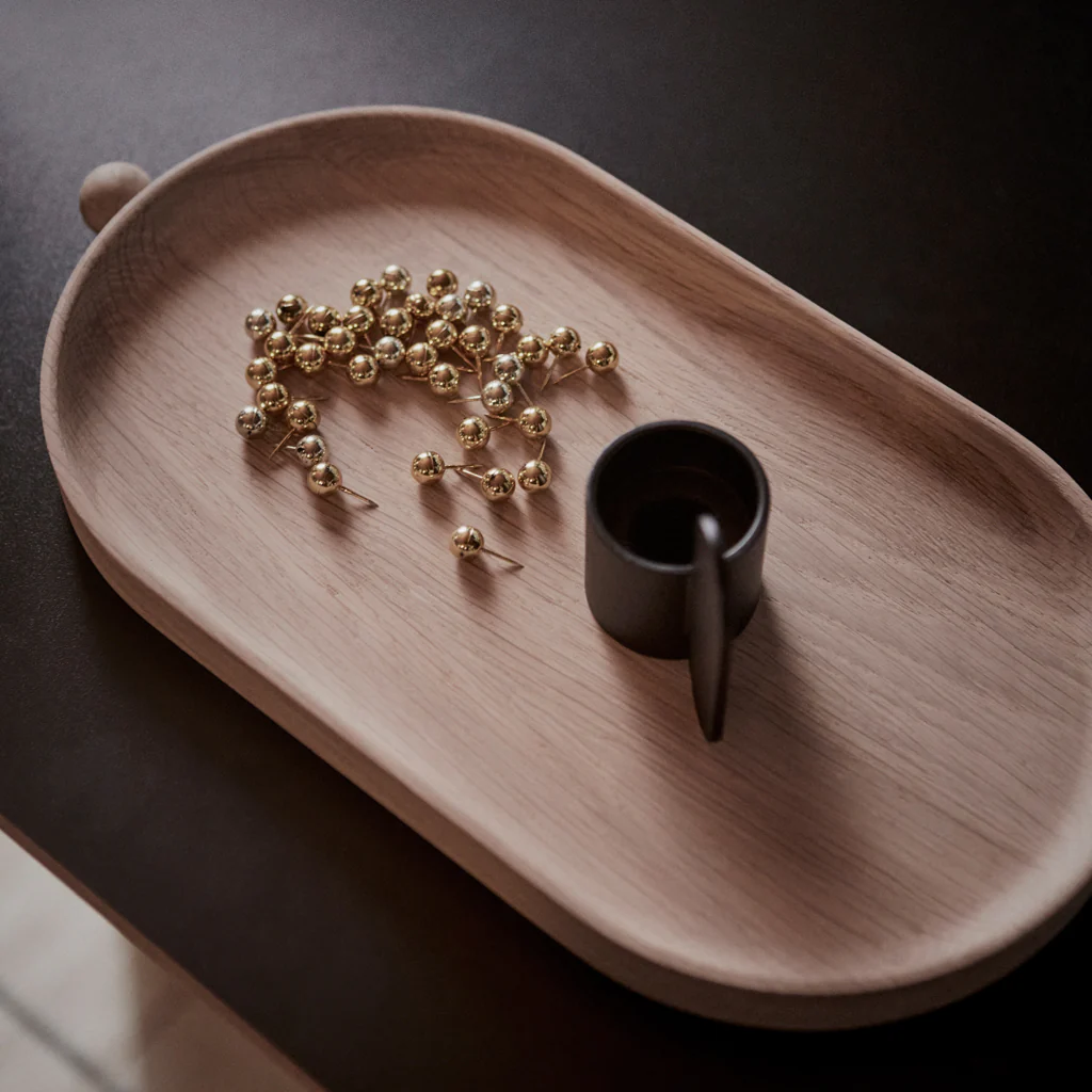 OYOY Living Inka Oval Wood Tray - Image 2