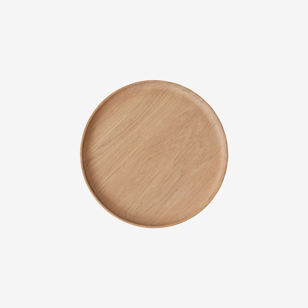 OYOY Living Inka Round Wood Tray Large
