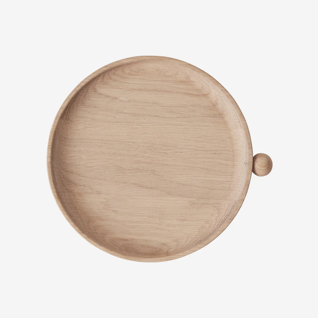 OYOY Living Inka Round Wood Tray Small - Image 3
