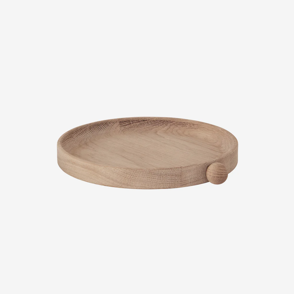 OYOY Living Inka Round Wood Tray Small - Image 4