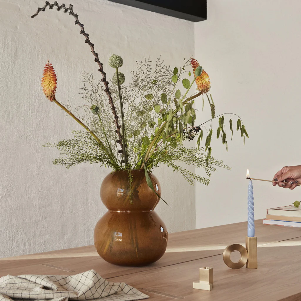 OYOY Living Lasi Vase Large Amber brown - Image 2
