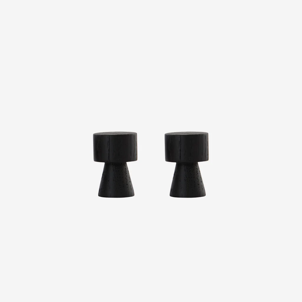 OYOY Living Pin Hook Black Oak Small 2 Pack