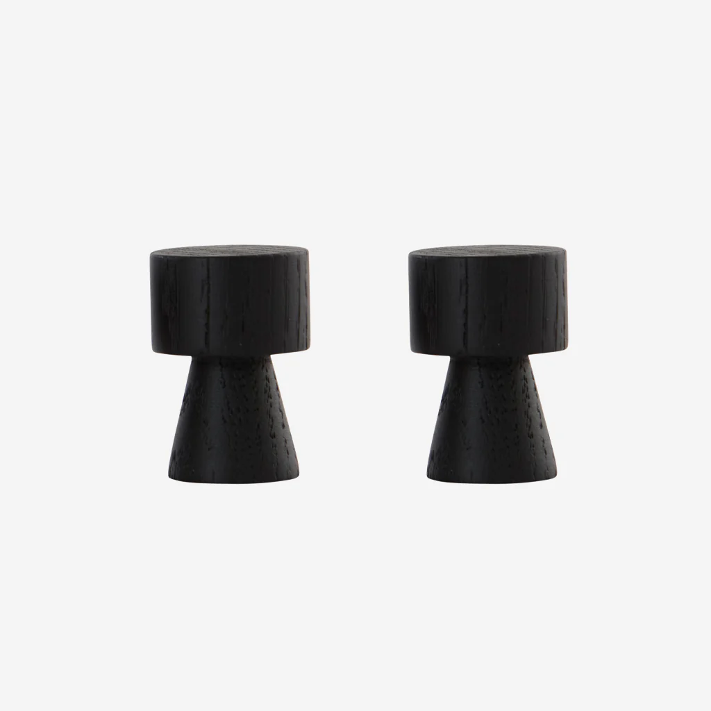 OYOY Living Pin Hook Black Oak Small 2 Pack - Image 2