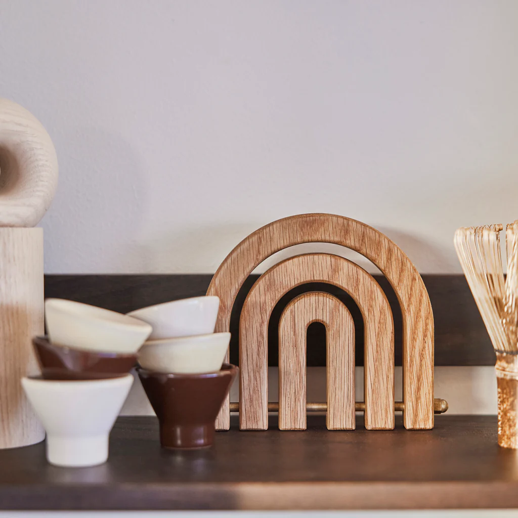 OYOY Living Rainbow Wooden Trivet - Image 2