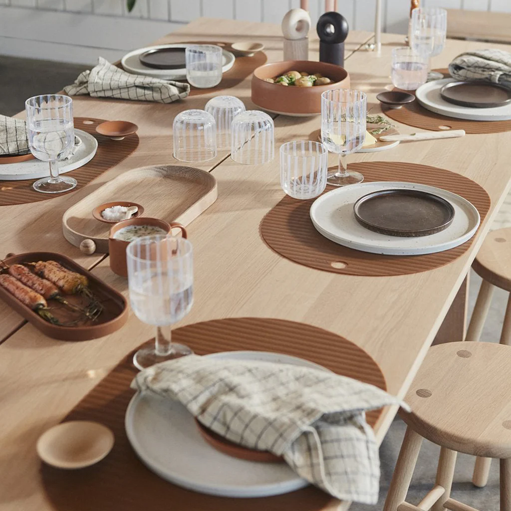 OYOY Living Ribbo Silicone Placemat Pack Camel - Image 4