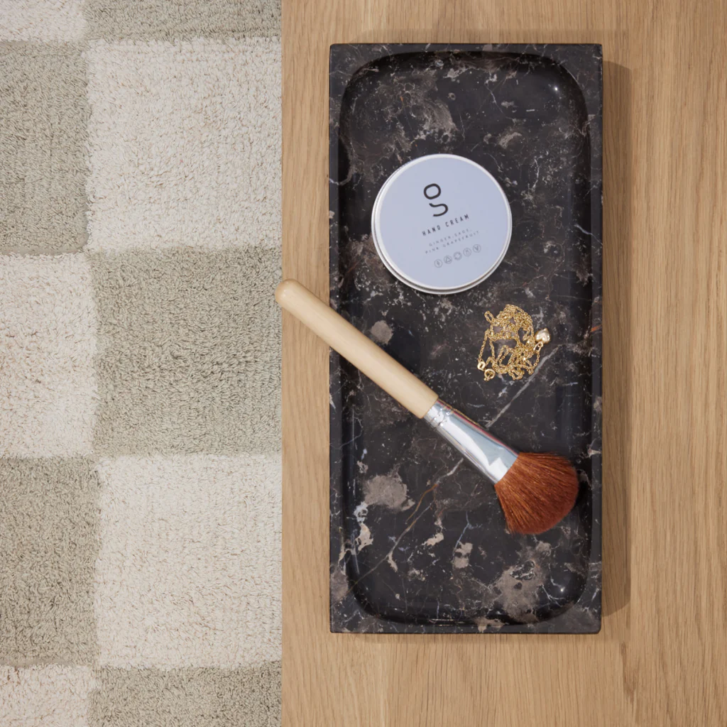 OYOY Living Savi Marble Tray Rectangular Choco Brown - Image 4