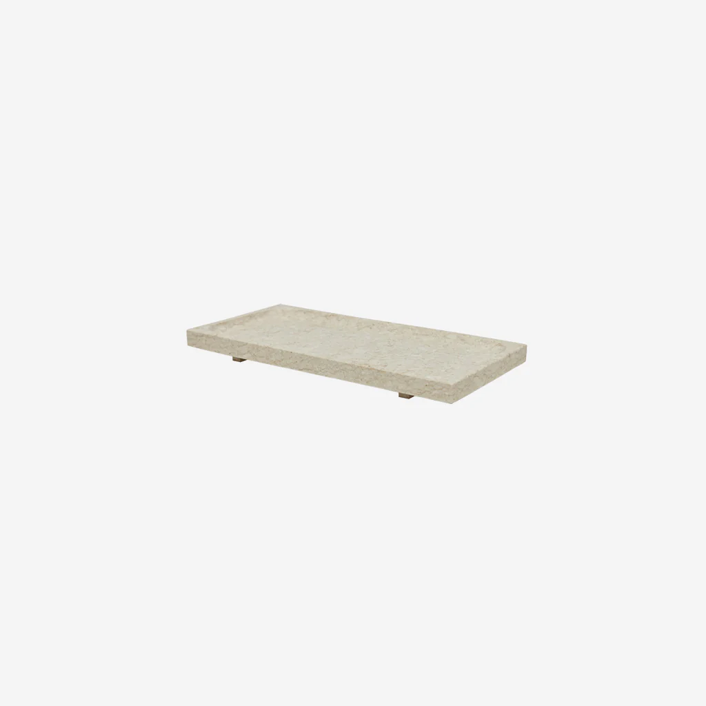 OYOY Living Savi Marble Tray Rectangular Cream
