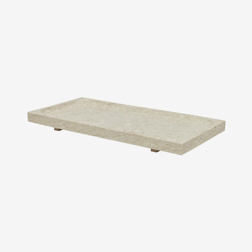 OYOY Living Savi Marble Tray Rectangular Cream - Image 4