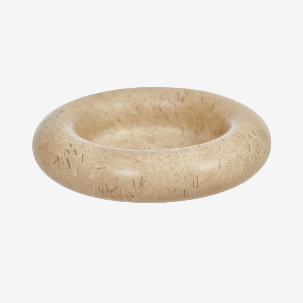 OYOY Living Savi Marble Tray Round Beige - Image 5